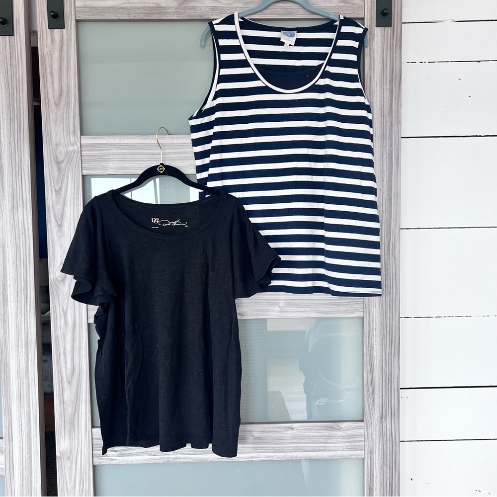D&G Blue and Black Striped Tank Top